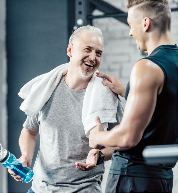 mature man working out