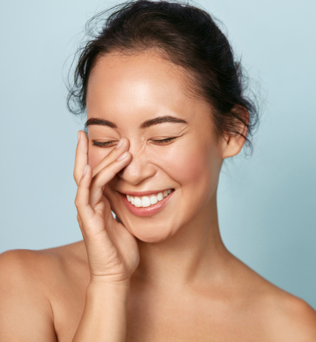 woman with flawless skin