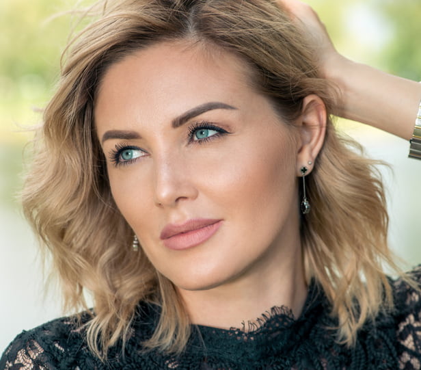 stunning woman up close