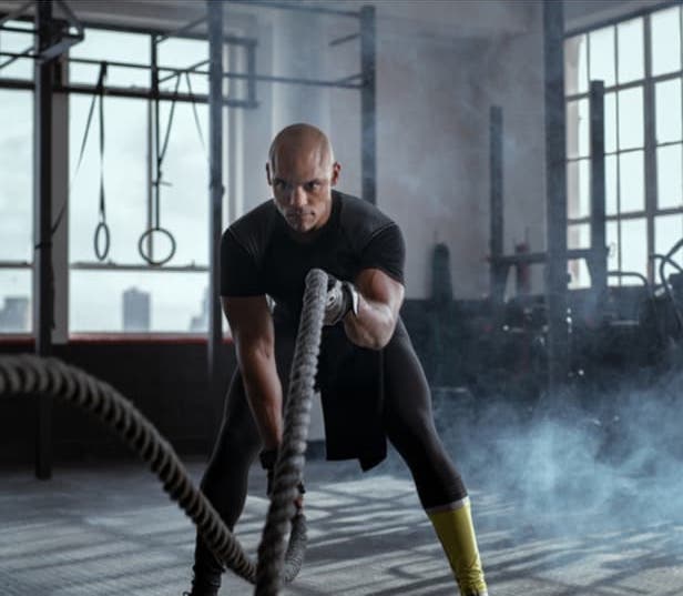 man exercising