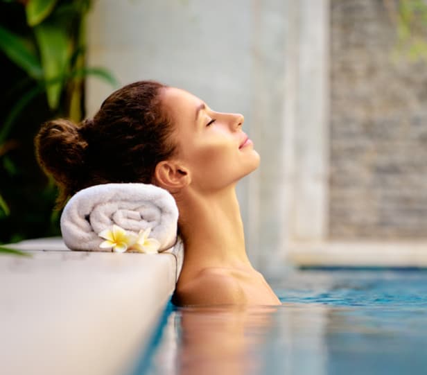 woman relaxing in spa