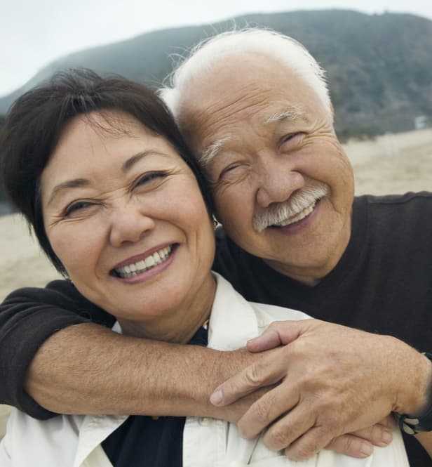 happy middle aged couple